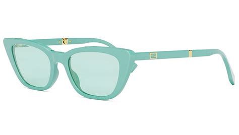 NEW Fendi FE40089I FOLDING Mirror Blue Sunglasses